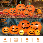 Haunt & Co 7.4' Halloween Inflatables Outdoor with LED Lights 7pcs Blow up Pumpkins