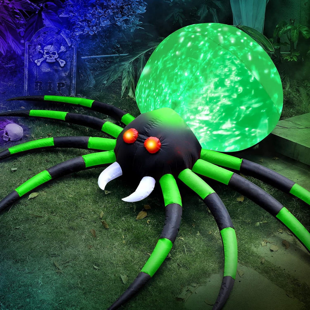 Haunt & Co 8FT Halloween Spider Inflatables Outdoor Decorations