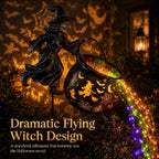 Haunt & Co Halloween Witch Cauldron Garden Light, Waterfall-Style Enchanted Witch Cauldron Garden Decoration, Halloween LED Projector Lights Decorations Outdoor with Stake