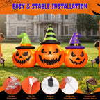 Haunt & Co 6FT Halloween Inflatable Pumpkins Decorations with LED Lights, Halloween Blow Ups Decoration for Home Party