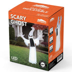 Haunt & Co 12 ft Halloween Inflatable Outdoor Ghost,Giant Ghost Blow Up Decor with Built-in LED Lights,inflatables with Build-in LEDs,Spooky Outdoor Decorations