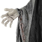 Haunt & Co Ghost Ornaments with Chain, Realistic Terrifying Halloween Hanging Statue, Durable Outdoor Plastic Courtyard Garden Decor, Spooky Porch Terrace Party Scene Prop