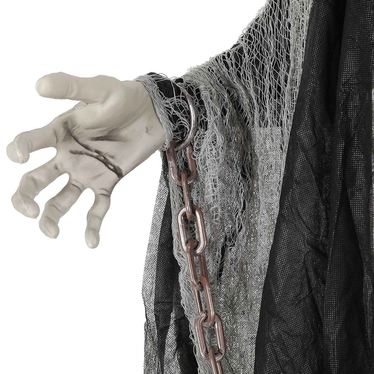 Haunt & Co Ghost Ornaments with Chain, Realistic Terrifying Halloween Hanging Statue, Durable Outdoor Plastic Courtyard Garden Decor, Spooky Porch Terrace Party Scene Prop
