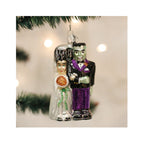 Haunt & Co Halloween Decorations Glass Blown Ornaments for Christmas Tree Frankenstein and Bride