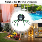 Haunt & Co Gymax 6FT Halloween Inflatable Blow-Up Spider w/ LED Lights Outdoor Yard Decoration