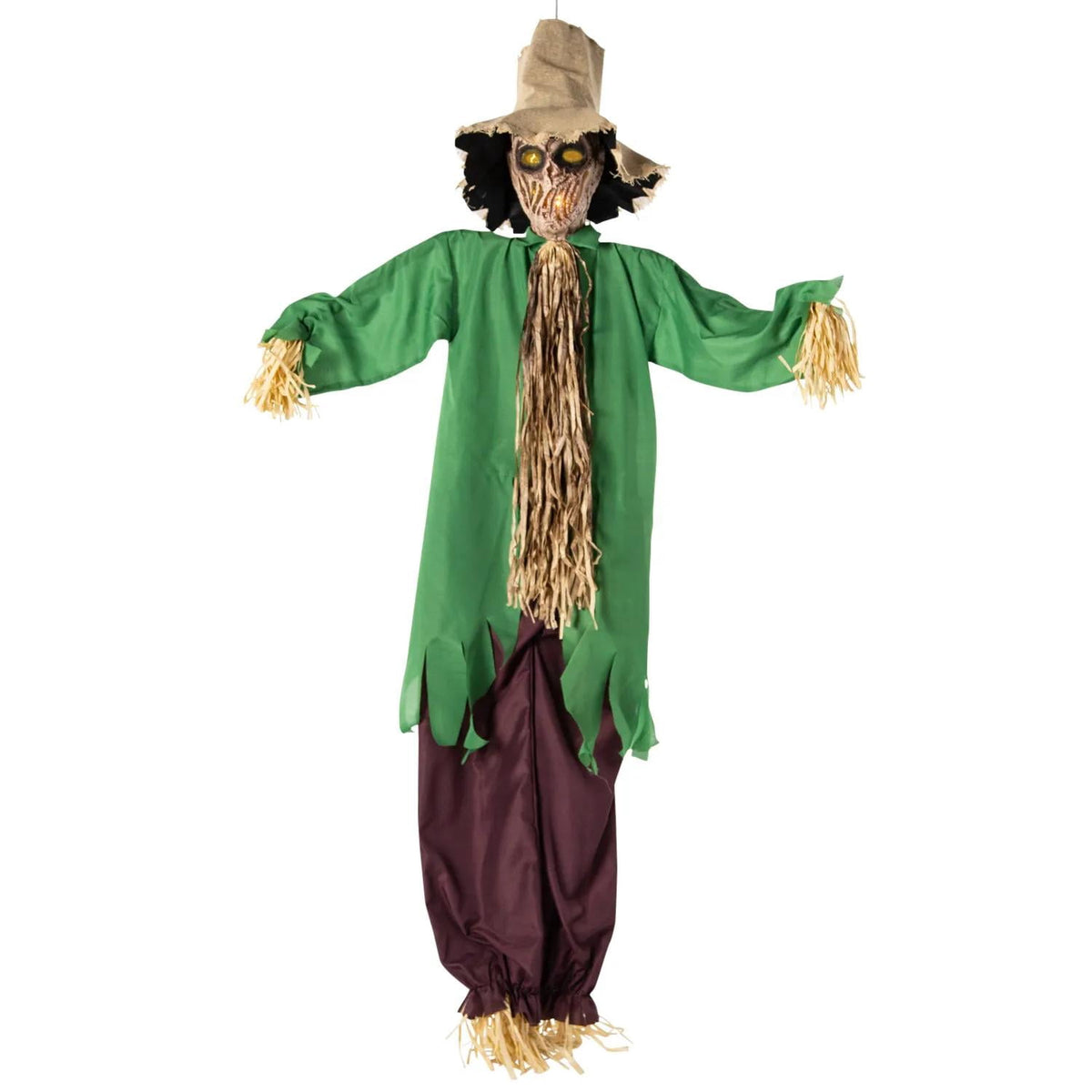 Haunt & Co 6 Ft. Light-Up Hanging Animated Scarecrow