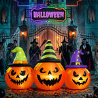 Haunt & Co 6FT Halloween Inflatable Pumpkins Decorations with LED Lights, Halloween Blow Ups Decoration for Home Party