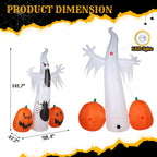 Haunt & Co 12 FT Halloween Inflatables Ghost Pumpkin Outdoor