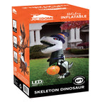 Haunt & Co 8 FT Halloween Inflatable Skeleton Dinosaur with Build-in LEDs Pumpkin Decorations,Halloween Outdoor Decorations Blow up Yard Decorations