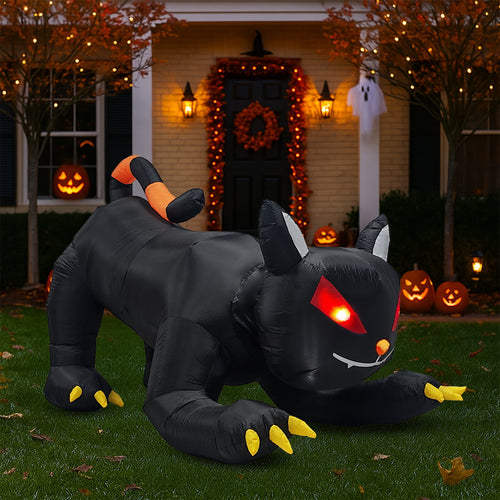 Haunt & Co 4.5' Halloween Inflatables Outdoor Giant Cat Blow up Decor