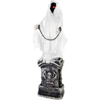 Haunt & Co 4.3 ft Touch-Activated Animated Spectre on Tomb Halloween Accessory