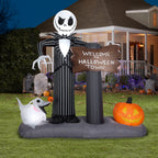 Haunt & Co Industries Yard Inflatables Nightmare Before Christmas Halloween Town Scene, 6 ft
