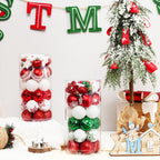 Haunt & Co Christmas Balls - Christmas Tree Decoration Ornaments Shatterproof Hanging Balls for Birthday Halloween Holiday Wedding Decorations Set of 41 pcs