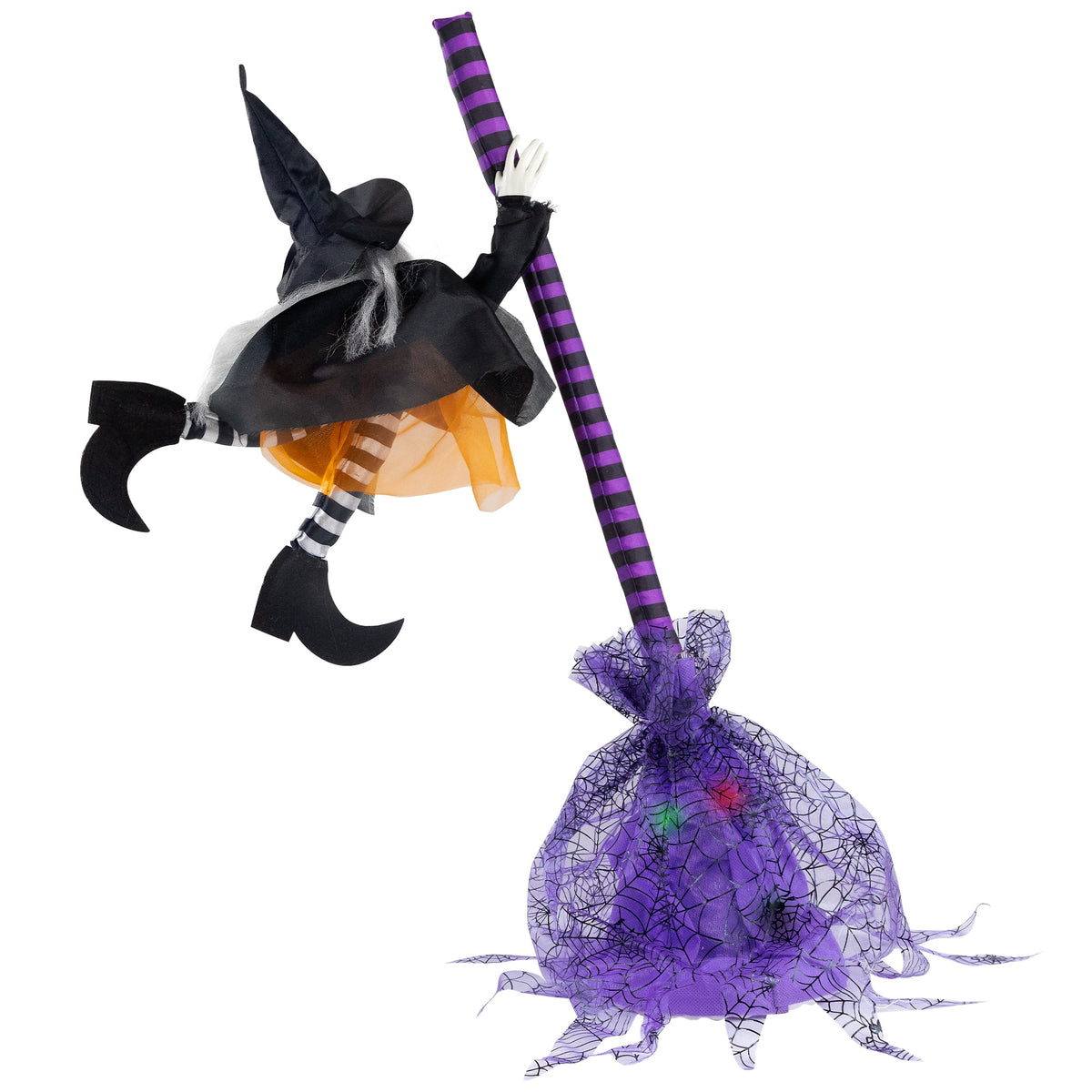 Haunt & Co Animated Flying Witch with Broom - 25"