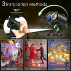 Haunt & Co Outdoor HD projector light, remote control 16 switchable modes, Christmas Halloween celebrations, birthdays, weddings and parties, waterproof light show