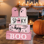 Haunt & Co 5 Pcs Halloween Haunted Ghostly Ornaments â?? Gentle Tones with Spooky Shadows, Halloween Decorations for Snack Tables, Dessert Stations & Halloween Party Setups â?? great for Halloween Parties