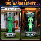 Haunt & Co 8' Halloween Inflatables UFO Alien Decoration Outdoor Light-up Holiday Decoration