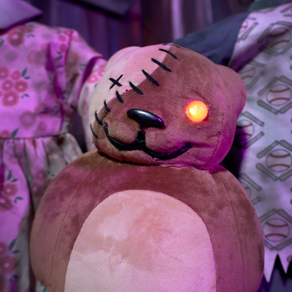 Haunt & Co Apocalypse Twins Halloween Animatronics with Red Eyes & Head Sync, 3-Ft
