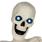 Haunt & Co 48" Halloween Giant Groundbreaker Skeleton with LED Light Moving Eyes, Creepy Sound Effect