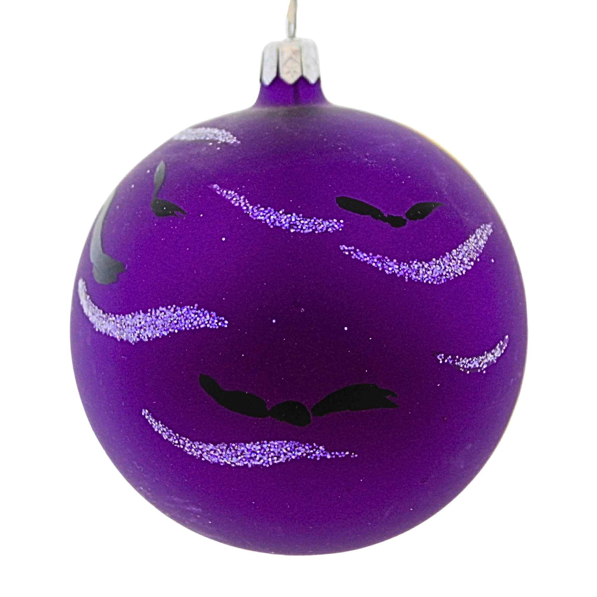 Haunt & Co Laved Italian Ornaments 3.50In Haunted House Ball, Glass, Pumpkins Halloween Moon 936327