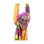 Haunt & Co 5.6 Ft Halloween Hanging Animated Talking & Shaking Scary Clown with Chain, Touch Activated for Decor