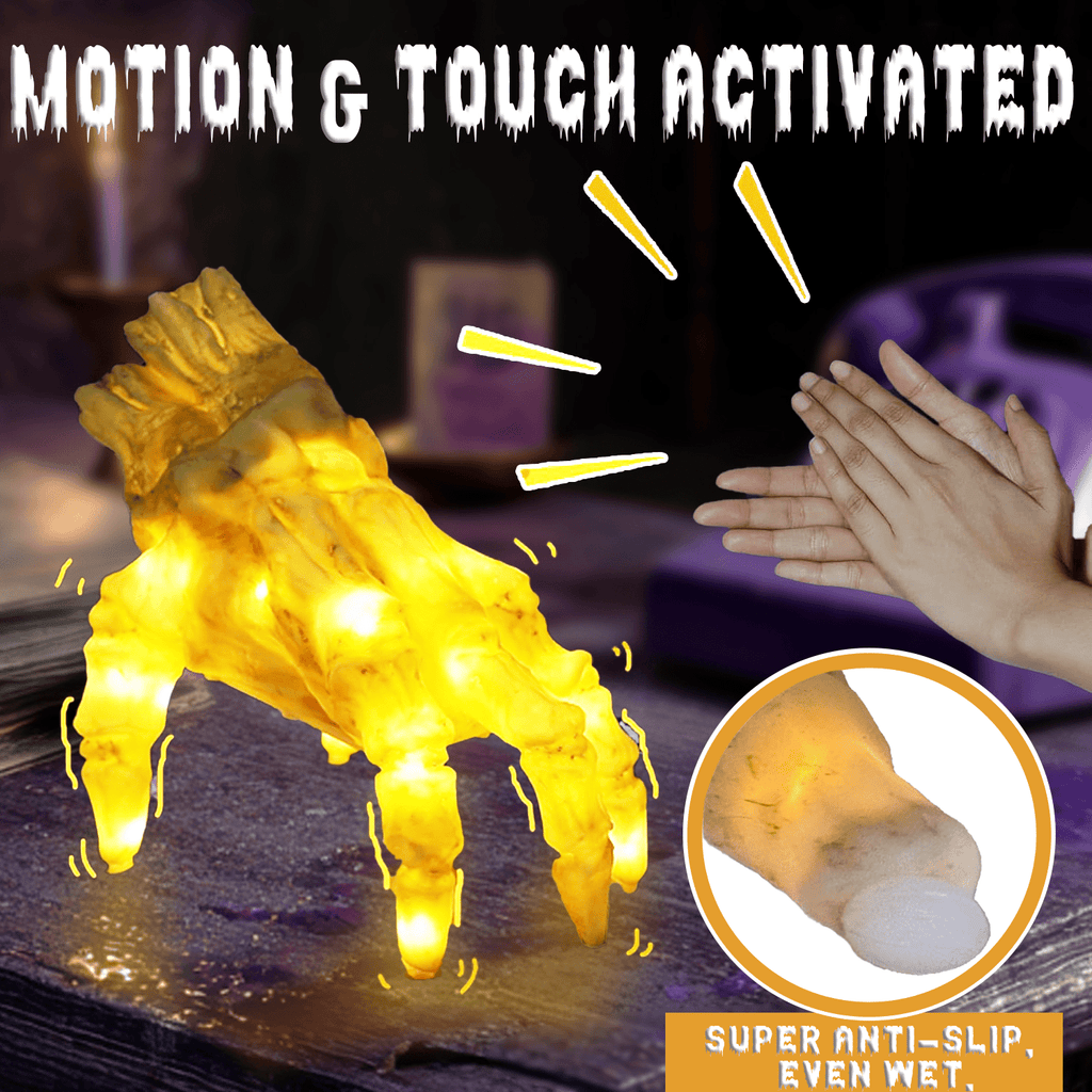 Haunt & Co Halloween Animated Decoration, Sound-Activated Crawling Zombie Hand with Spooky Sound - Realistic Haunted House Prop
