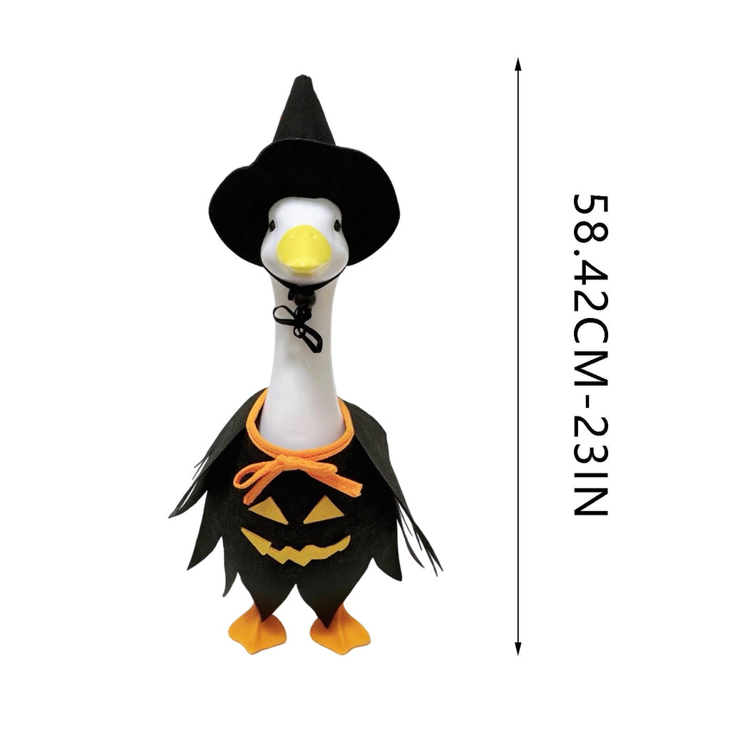 Haunt & Co Goose Outfits for 23/17'' Lawn Goose Statue Birthday Halloween Christmas Fall Lawn Goose Clothing Costume Porch Goose Wigs