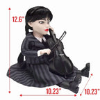 Haunt & Co The Addams Family Wednesday Halloween Animated Doll Tabletop Decor 13 in