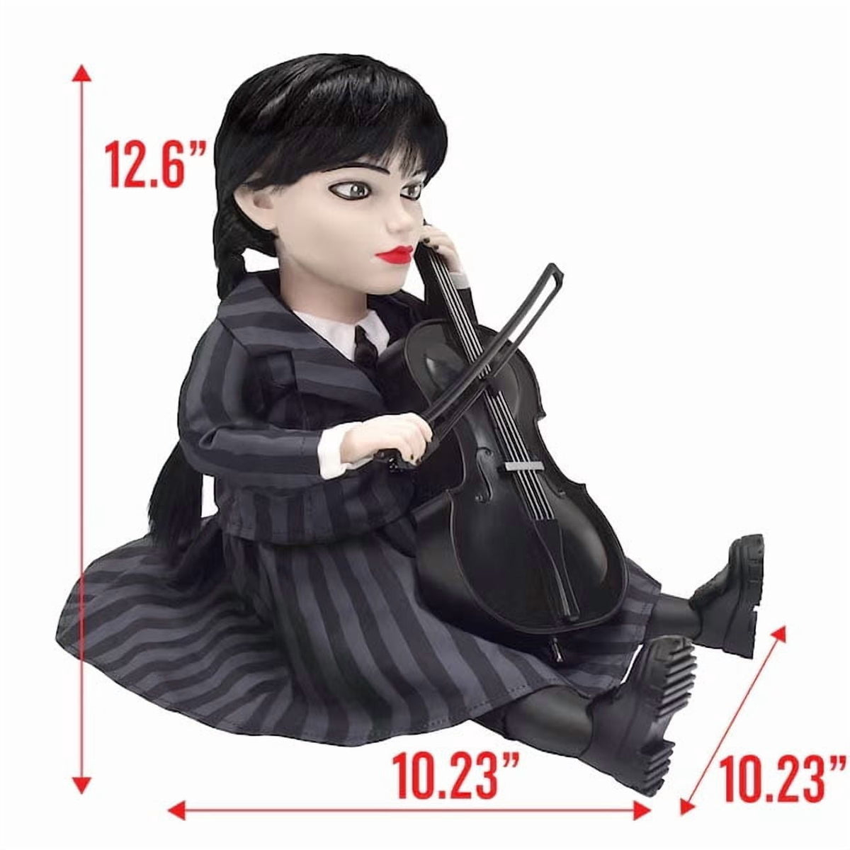 Haunt & Co The Addams Family Wednesday Halloween Animated Doll Tabletop Decor 13 in