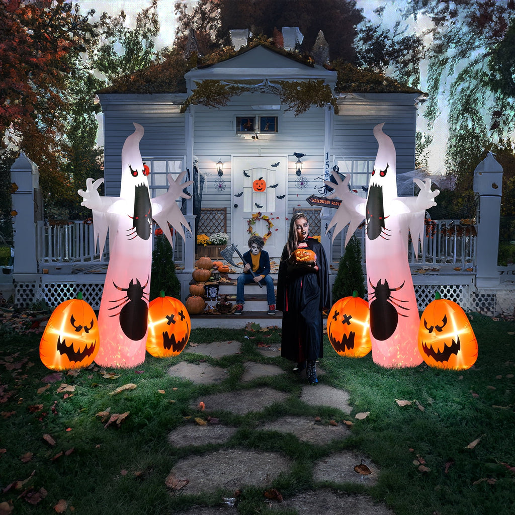 Haunt & Co 10 ' Halloween Ghost Arch Outdoor Halloween Inflatables