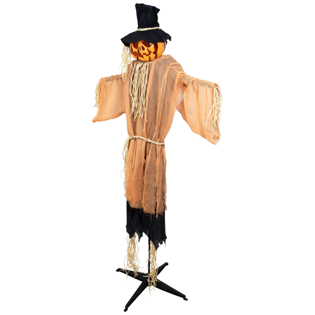 Haunt & Co Animated Jack-O'-Lantern Scarecrow - 6'
