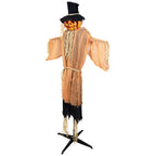 Haunt & Co Animated Jack-O'-Lantern Scarecrow - 6'