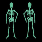 Haunt & Co Deago 4 Pack Halloween Hanging Luminous Skeleton Decorations 5 Ft Full Body Glow-in-The-Dark Poseable Skeleton for Outdoor Yard Garden Hanging Halloween Props