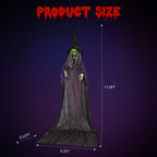 Haunt & Co 12ft Witch Animated Animatronic Decoration Creepy Halloween Hanging Witch w/ Pre-Recorded Screaming