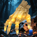Haunt & Co Halloween Animated Decoration, Sound-Activated Crawling Zombie Hand with Spooky Sound - Realistic Haunted House Prop