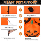 Haunt & Co 7 FT Halloween Inflatables Pumpkin, 7 Blow up Pumpkins w/ Build-in LEDs