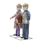 Haunt & Co Apocalypse Twins Halloween Animatronics with Red Eyes & Head Sync, 3-Ft