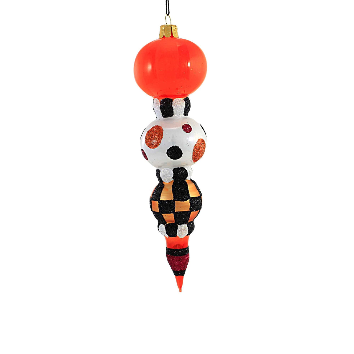 Haunt & Co Sbk Gifts Holiday Halloween Pumpkin Totem Drop Ornament Retro Style 33169Go148