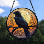 Haunt & Co Neighbor Christmas Gift - Halloween Raven Christmas Stained Glass Hanging Ornament - Heirloom Holiday Tree Decor, Xmas Gift for Family & Friends, Keepsake 2025