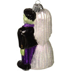 Haunt & Co Halloween Decorations Glass Blown Ornaments for Christmas Tree Frankenstein and Bride
