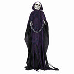 Haunt & Co 6ft Life-Size Halloween Animatronic Grim Reaper - Sound-Activated, 1-Minute Assembly