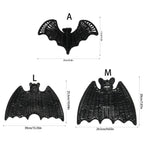 Haunt & Co Halloween Gift Wicker Bat Hanging Ornament, Spooky Woven Black Bat Wall Decor for Home Mantel Door Party Decoration