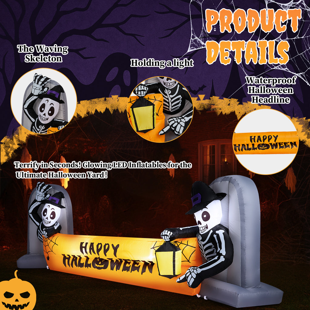 Haunt & Co 10 FT Halloween Inflatables Ghost Tombs Decor Outdoor