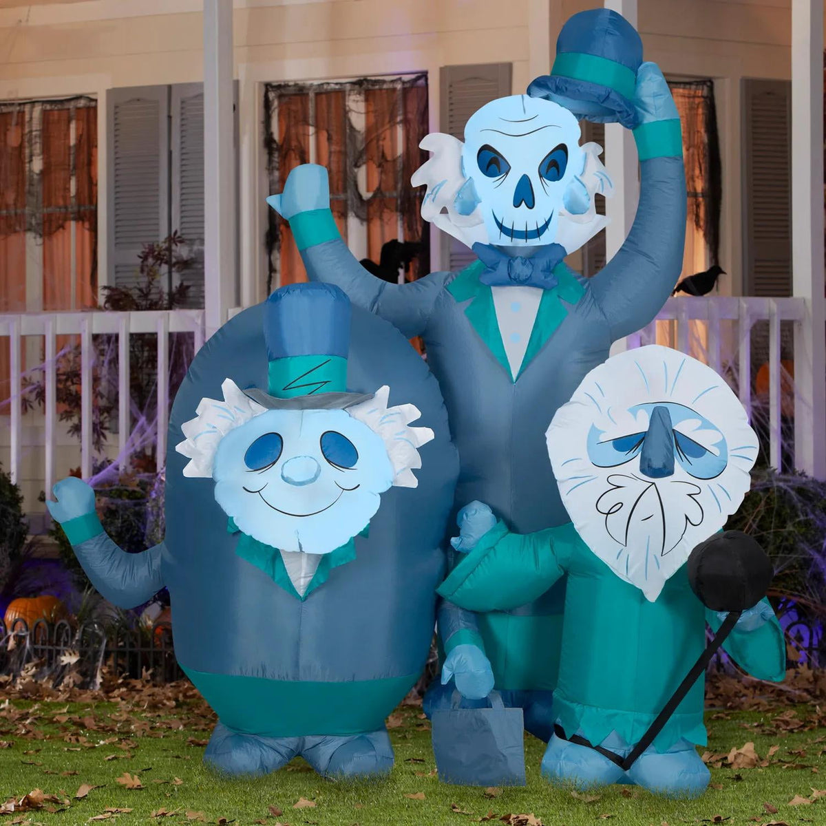 Haunt & Co 6 Ft. Airblown Blowup Inflatable Disney's Haunted Mansion Hitchhiking Ghosts with Built-In LED Lights Halloween Outdoor Yard Decoration