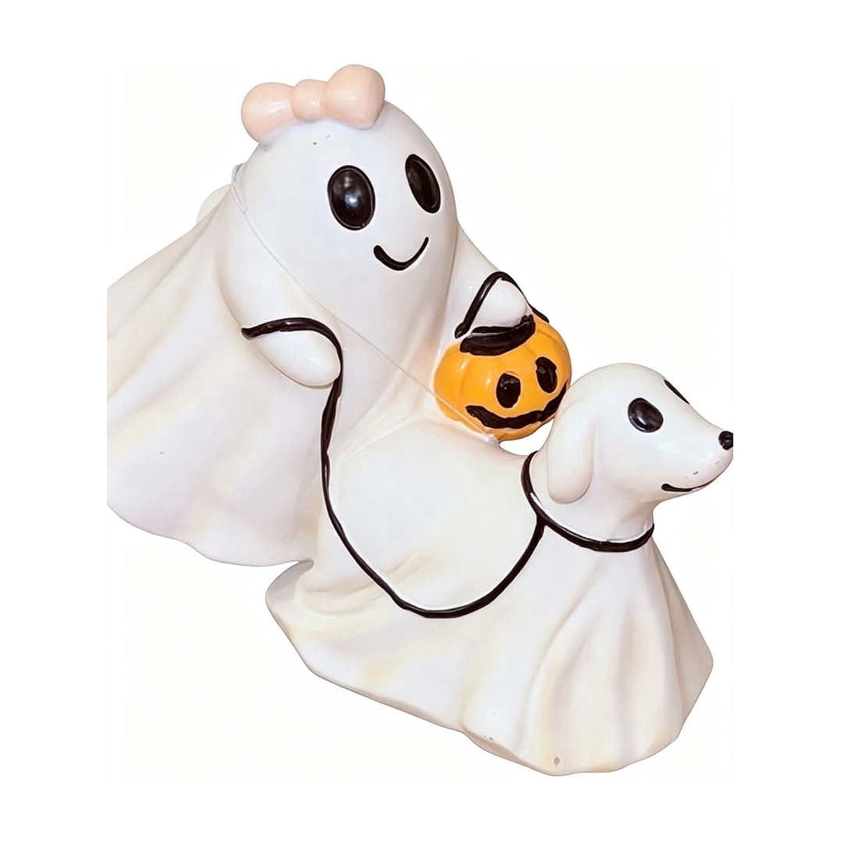 Haunt & Co Vintage Halloween Ghost Statue, Resin Gothic Figurine Ornament with Classic Spooky Character Design, Handcrafted Tabletop Decoration for Shelf Mantel Coffee Table Bar Holiday Party Home Display-A