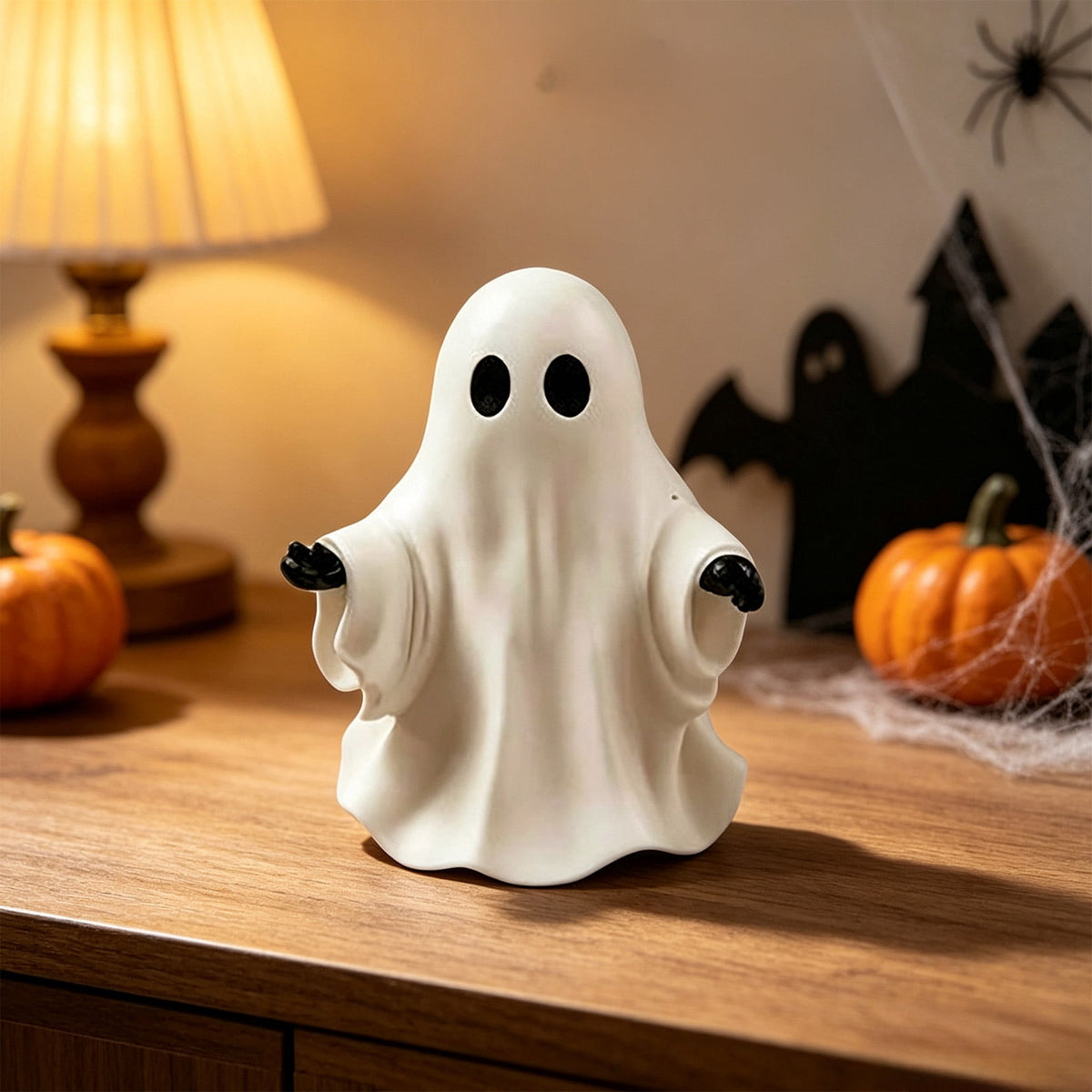 Haunt & Co PLLFRLRT Cute Halloween Decorations Resin Tabletop Statue Ghost Ornaments Mantel Shelf Party Home Decors