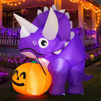 Haunt & Co Halloween Inflatable 5 FT Halloween Dinosaur Inflatable, Inflatable Halloween Dinosaur Halloween Dinosaur Decorations with LED Lights, Inflatables Clearance for Holiday