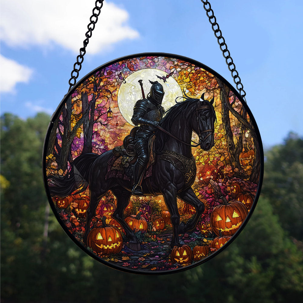 Haunt & Co Christmas Gift Set - Knight Halloween Christmas Stained Glass Hanging Ornament - Snowflake-Inspired Holiday Tree Decoration, Gift for Family & Friends, 2025 Edition