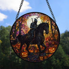 Haunt & Co Christmas Gift Set - Knight Halloween Christmas Stained Glass Hanging Ornament - Snowflake-Inspired Holiday Tree Decoration, Gift for Family & Friends, 2025 Edition