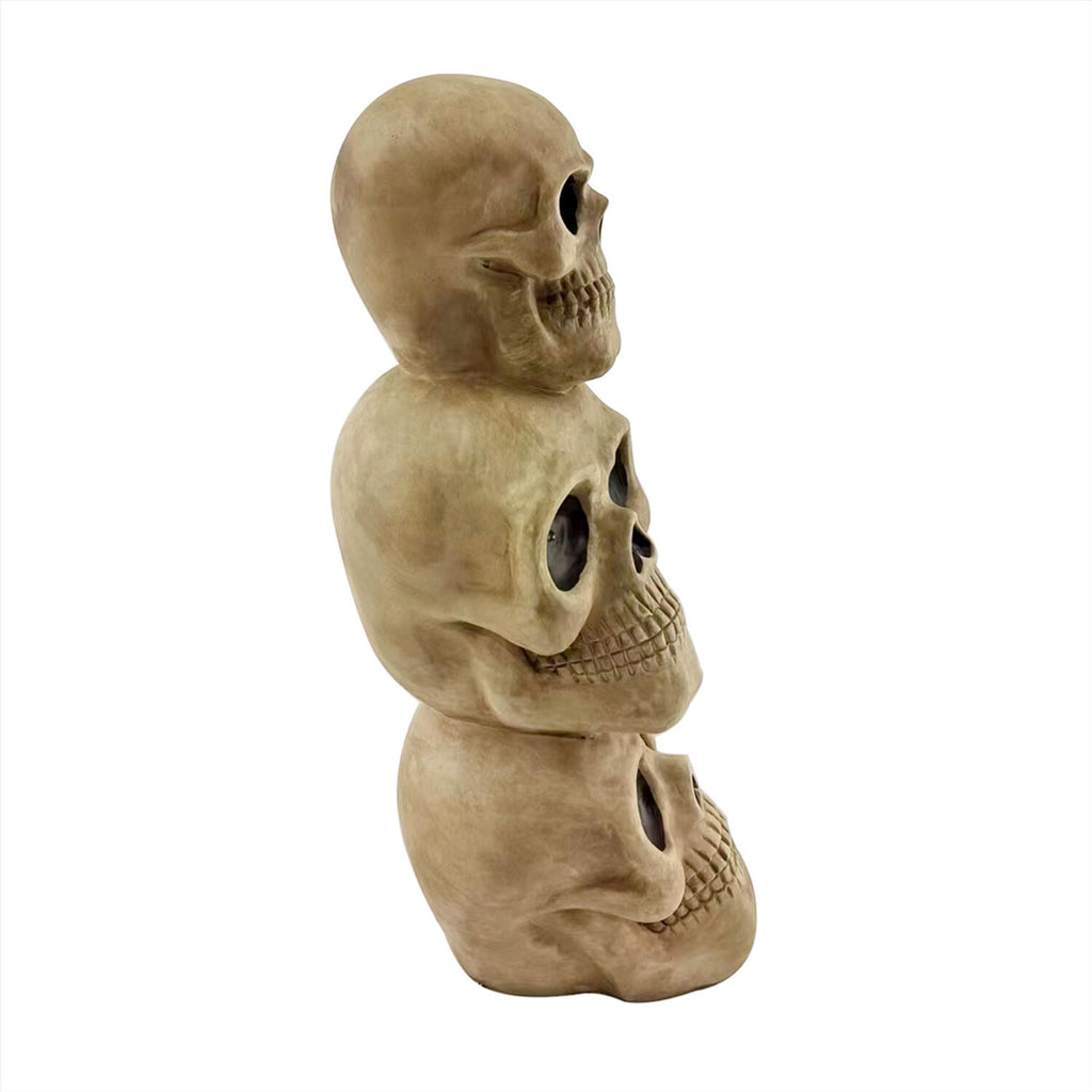 Haunt & Co 37" Skull Stack Statue with LED Eyes
